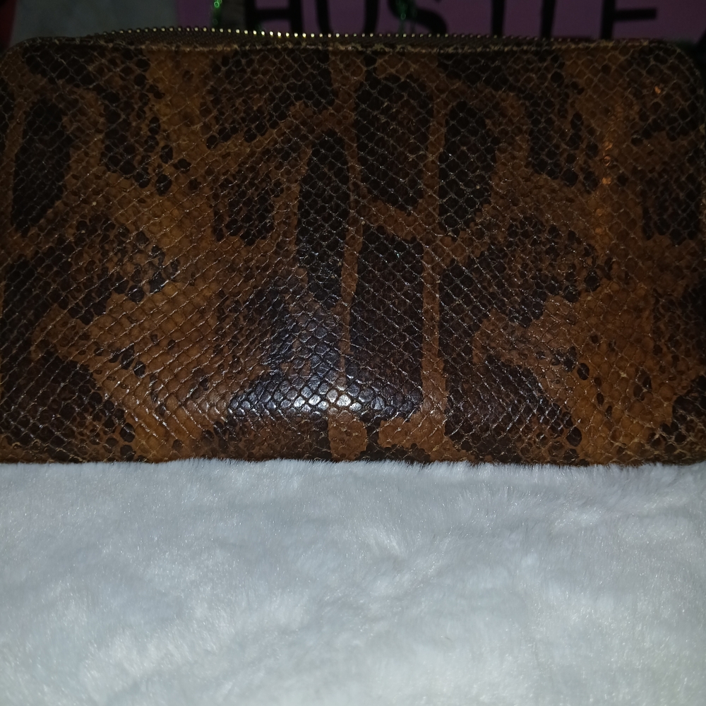 Furla Brown Snake Print Wallet